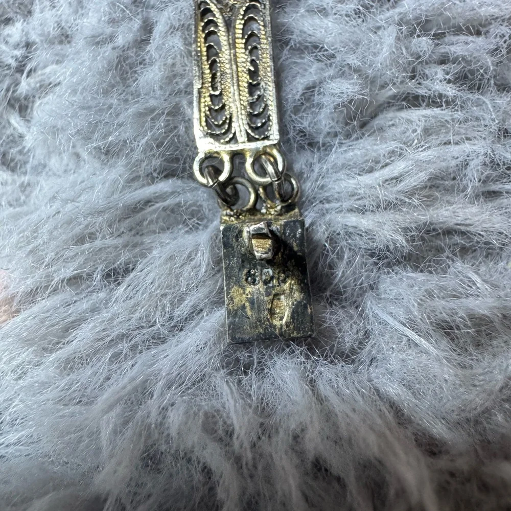 Beautiful RARE Vintage/ Antique Elegant 800 Silver Cameo Bracelet - Picture 8 of 9